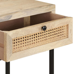 console 100x35x76 cm Bois de manguier et canne naturelle vidaXL