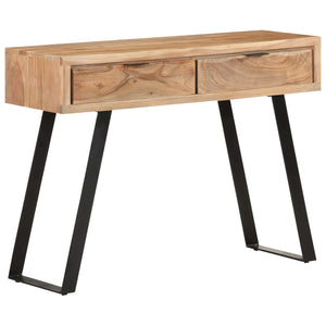 console 100x35x76 cm Bois d'acacia avec bord naturel vidaXL