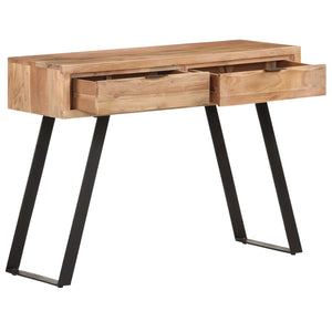console 100x35x76 cm Bois d'acacia avec bord naturel vidaXL