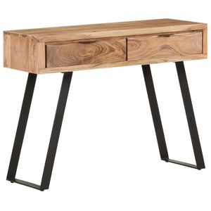 console 100x35x76 cm Bois d'acacia avec bord naturel vidaXL