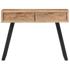 console 100x35x76 cm Bois d'acacia avec bord naturel vidaXL