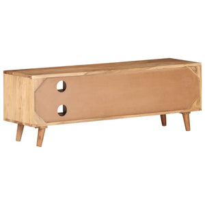 Meuble Tv 115X30X39 Cm Bois D'acacia Massif