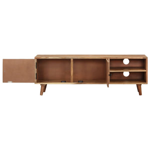 Meuble Tv 115X30X39 Cm Bois D'acacia Massif
