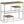 console argenté acier inoxydable/bois massif récupération vidaXL