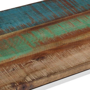 console argenté acier inoxydable/bois massif récupération vidaXL