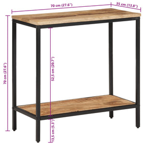 console 70x35x70 cm bois de manguier massif brut vidaXL
