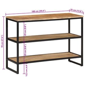 console 100x35x70 cm bois de manguier massif brut vidaXL