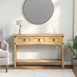 console Corona 114x34,5x73 cm bois de pin massif vidaXL