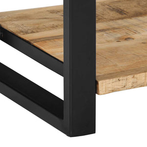 Table Console 100X35X75 Cm Bois De Manguier Massif Brut