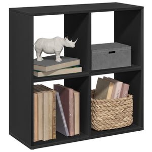 Bibliothèque 137,5X29X137,5 Cm Bois D'ingénierie Noir