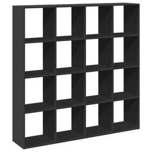 Bibliothèque 137,5X29X137,5 Cm Bois D'ingénierie Noir