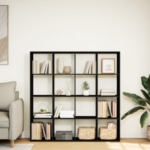 Bibliothèque 137,5X29X137,5 Cm Bois D'ingénierie Noir