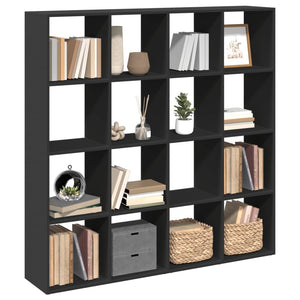 Bibliothèque 137,5X29X137,5 Cm Bois D'ingénierie Noir