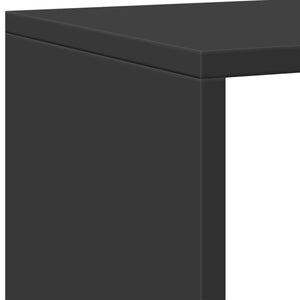 Bibliothèque 137,5X29X137,5 Cm Bois D'ingénierie Noir