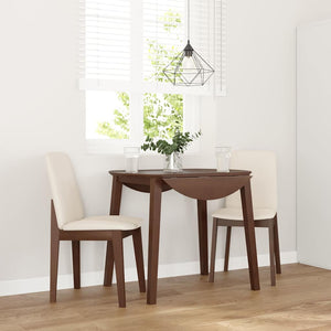 Chaises À Manger Coussins 2 Pcs Marron Bois Massif Caoutchouc