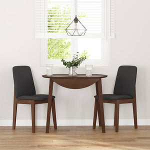 Chaises À Manger Coussins 2 Pcs Marron Bois Massif Caoutchouc