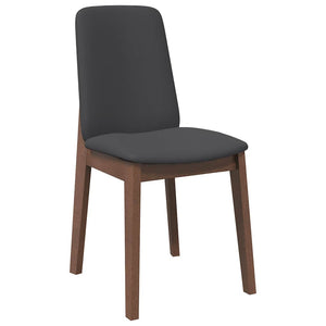 Chaises À Manger Coussins 2 Pcs Marron Bois Massif Caoutchouc