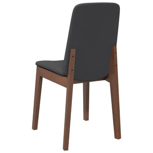 Chaises À Manger Coussins 2 Pcs Marron Bois Massif Caoutchouc