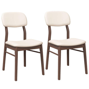 Ensemble 2 Chaises à Manger Marron Bois Massif confortables - Chaises de cuisine