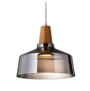 Suspension moderne verre et bois CONCEPTUM by BB'art