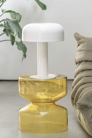 Table d'appoint Side Doble mango yellow, meuble idéal pour un salon chaleureux - Tables d'appoint