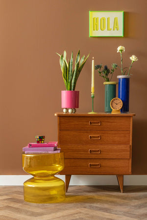 Table d'appoint Side Doble mango yellow, meuble idéal pour un salon chaleureux - Tables d'appoint