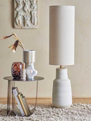 Linetta Lampadaire, Blanc, Grès - Lampadaire
