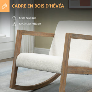 Fauteuil à bascule allaitement, rocking chair doux - Fauteuil