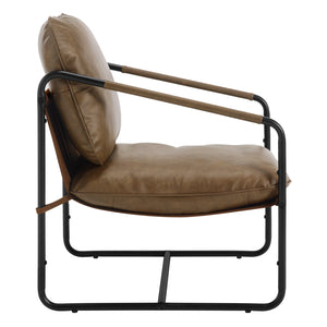 Fauteuil Bronx marron de côté