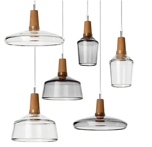 Lampe suspendue moderne et simple en verre transparent BB'art meuble & déco