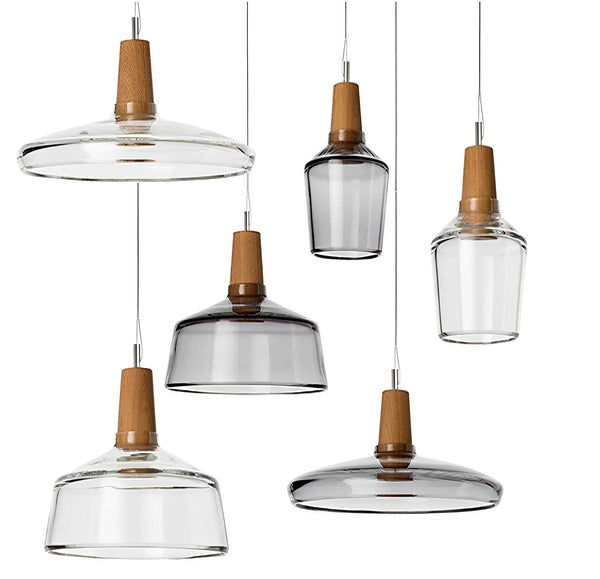 Lampe suspendue moderne et simple en verre transparent BB'art meuble & déco