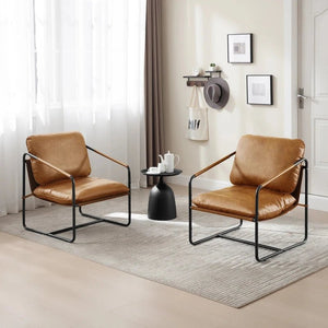Fauteuil Bronx marron clair pour donner un côté industriel à votre salon