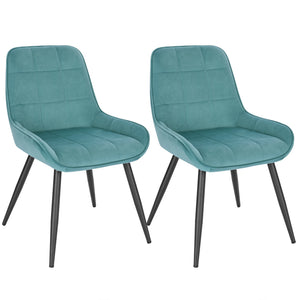 Chaises Velvet en velours bleu clair lot de 2