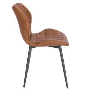 Chaises Vintage Atelier marron de profil