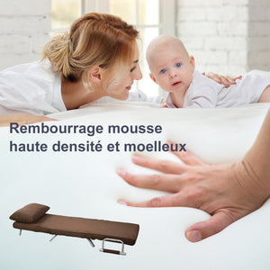 Fauteuil chauffeuse convertible 1 place, lit d'appoint - Fauteuil