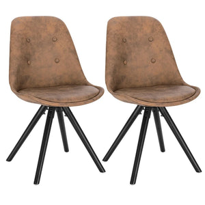 Chaises Loft Vintage lot de 2 couleur marron