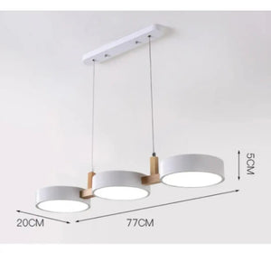 Suspension LED suspendu au design nordique moderne simpliste, en bois et métal BB'art meuble & déco
