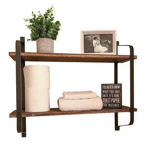 Grande étagère de rangement en bois murale style industriel rustique BB'art meuble & déco