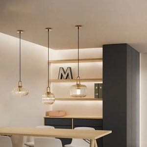 Suspension en verre japonaise Design Déco NORDIC Led BB'art meuble & déco