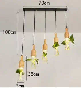 Lampes suspendues LED modernes, bois et verre BB'art meuble & déco