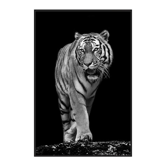 Toile noir et blanc - Tigre