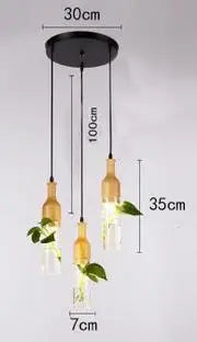 Lampes suspendues LED modernes, bois et verre BB'art meuble & déco