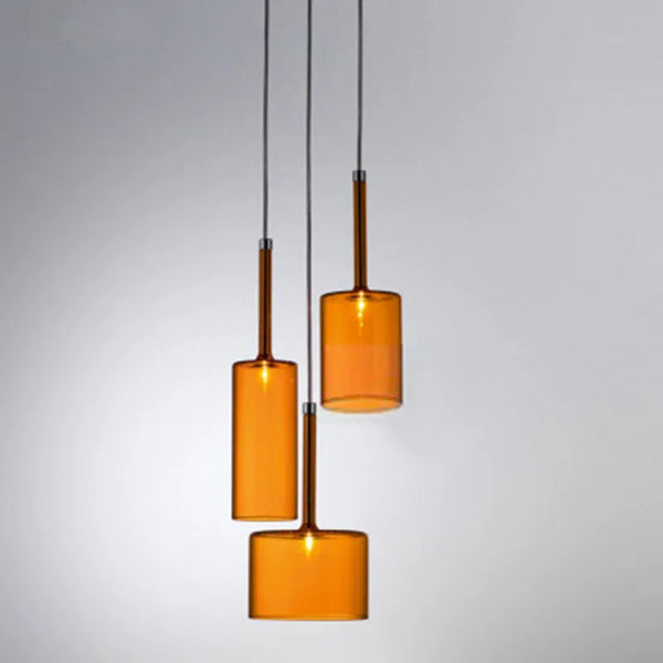 Suspension Luminaire Cristallin Solo orange