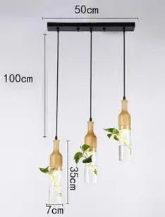 Lampes suspendues LED modernes, bois et verre BB'art meuble & déco