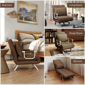 Fauteuil chauffeuse convertible 1 place, lit d'appoint - Fauteuil