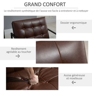 Fauteuil Chesterfield relax capitonné de salon - Fauteuil