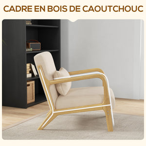 Fauteuil lounge 3 coussins, assise profonde cosy - Fauteuil