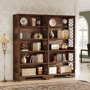 Bibliothèque Industrielle 6 Niveaux 180 cm — Métal & Bois - bibliothèque