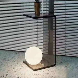 Table d’appoint en acrylique transparent C-Shaped - Design en C pour salon - Tables basses