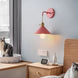 Applique murale Retro Loft – Luminaire rétro en métal rose